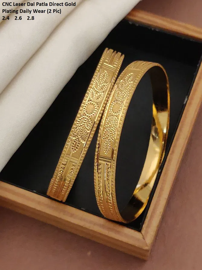 CNC Laser Micro Gold Plating Patla Bangles Catalog
